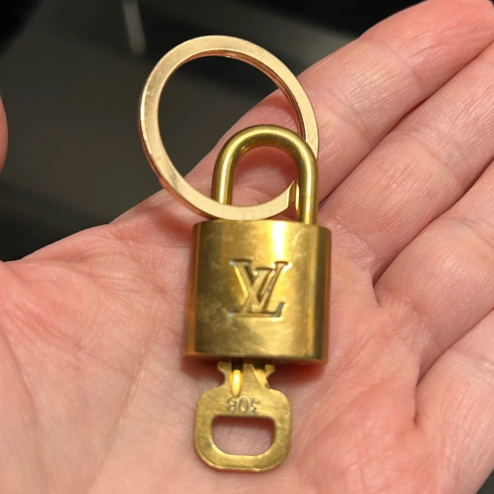 Louis Vuitton Gold Padlock Keychain #308